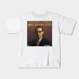 Vintage Bill Jarr Evans Music Trio - Portrait Song in Jazz (1960) Kids T-Shirt